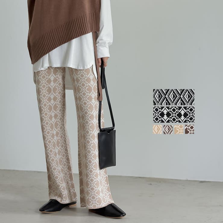 コーデの鮮度が上がるジャガードニットパンツ 品番 Gs Re Edit リエディ のレディース ファッション通販 Shoplist ショップリスト