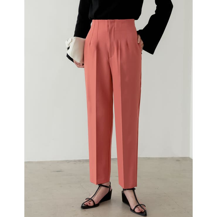 [低身長/高身長サイズ有]ツイルハイウエストダーツテーパードパンツ | Re:EDIT | 詳細画像7 