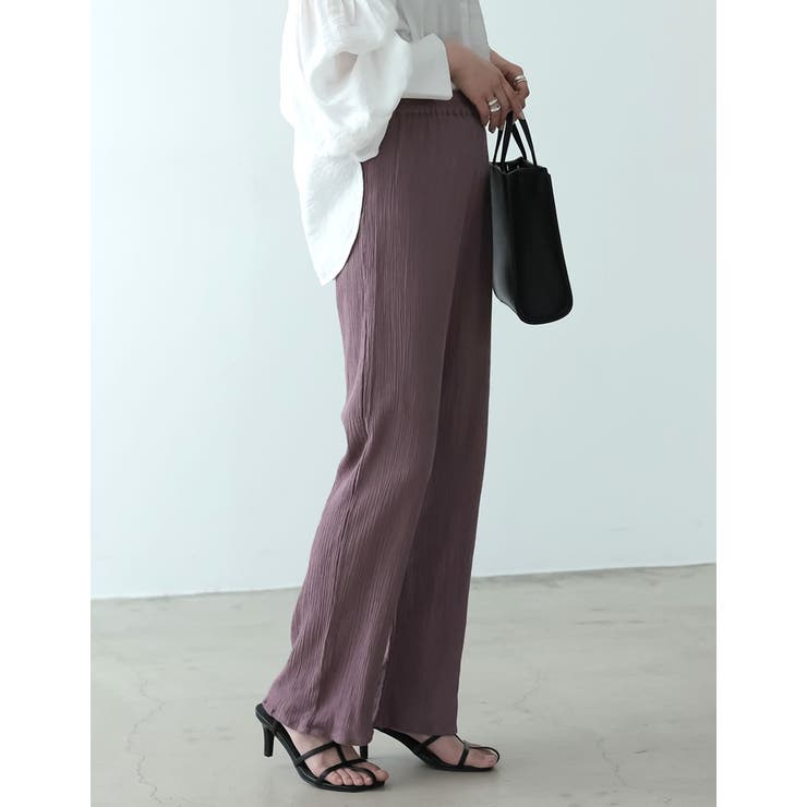 インド綿のナチュラルな風合いの美脚パンツ インド綿楊柳ストレートパンツ パンツ | Re:EDIT | 詳細画像24 