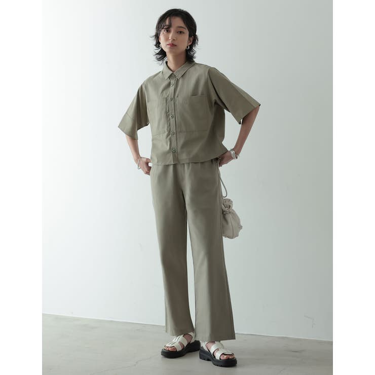 大人のサファリルックでトレンドライクに リネンブレンドサファリ