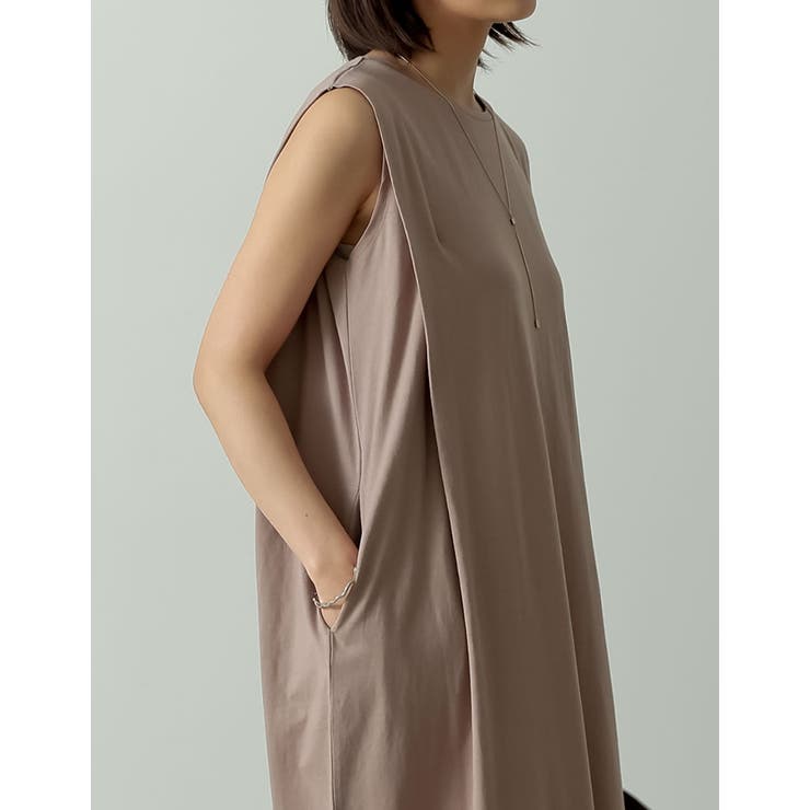 シンプルながらも洗練された印象に USAコットンショルダータックマキシワンピース | Re:EDIT | 詳細画像15 