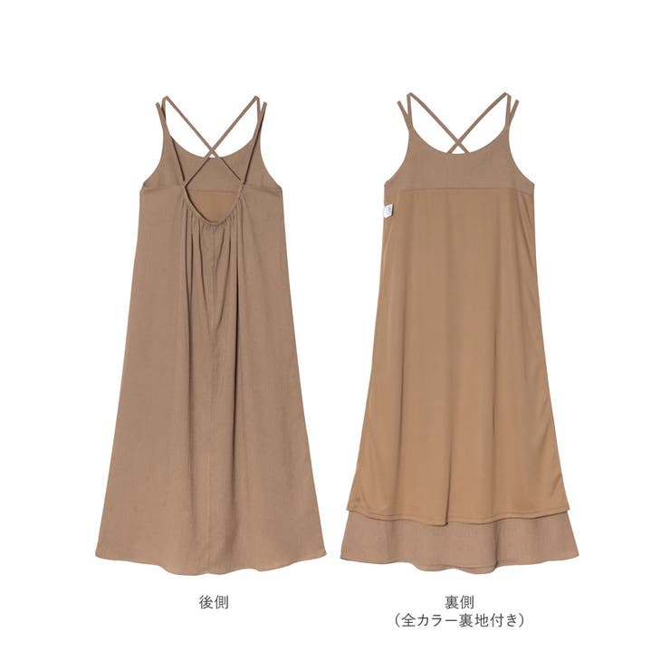 バッククロスカットシャーリングキャミワンピース | Re:EDIT | 詳細画像9 