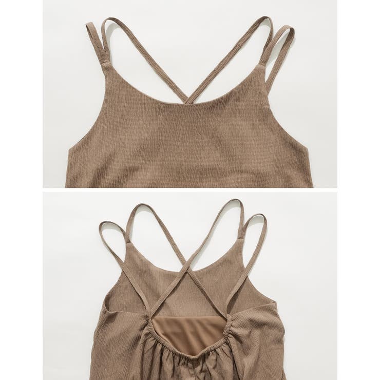 バッククロスカットシャーリングキャミワンピース | Re:EDIT | 詳細画像10 