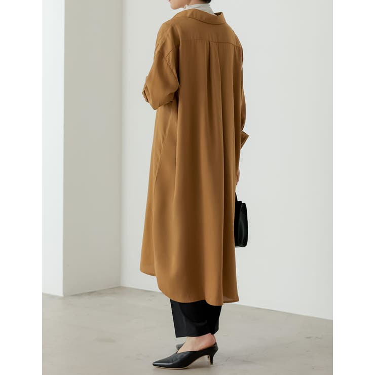 羽織としても使えるカラーシャツワンピ リネンライクカラーシャツワンピース 品番 Gs Re Edit リエディ のレディースファッション通販 Shoplist ショップリスト