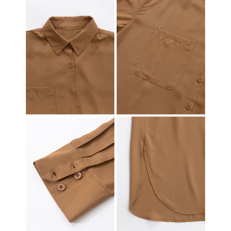 羽織としても使えるカラーシャツワンピ リネンライクカラーシャツワンピース 品番 Gs Re Edit リエディ のレディースファッション通販 Shoplist ショップリスト