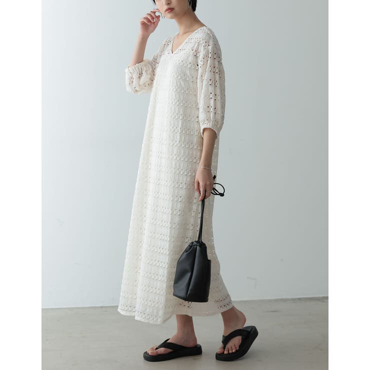 すっきりめのaラインで甘すぎないレースワンピース 品番 Gs Re Edit リエディ のレディースファッション通販 Shoplist ショップリスト