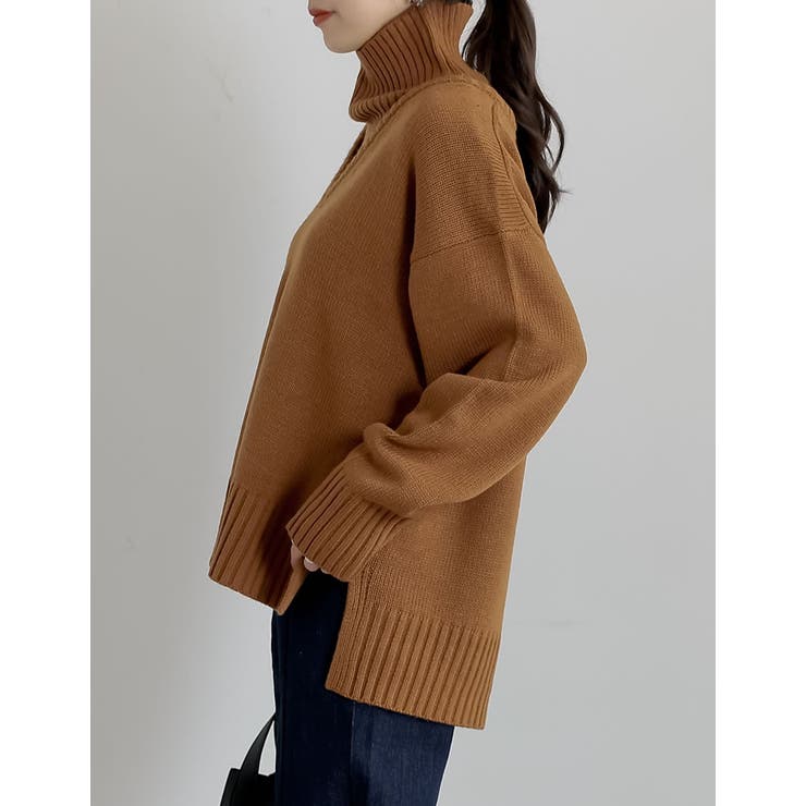 [2点セット]Vネックニットプルオーバー×タートルネックベストSET | Re:EDIT | 詳細画像5 