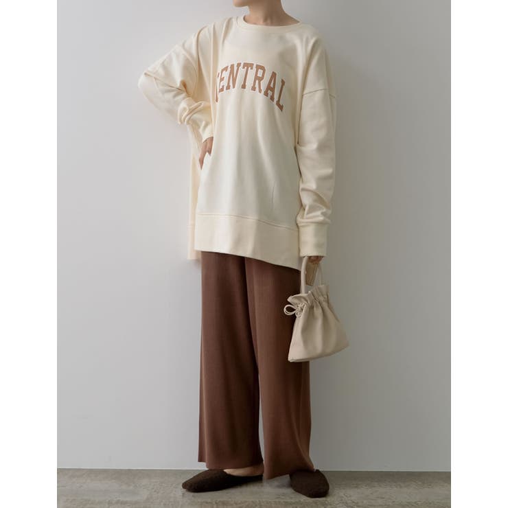 リラクシーかつすっきりとしたシルエットで着こなせる [低身長サイズ有]リブニット… | Re:EDIT | 詳細画像15 