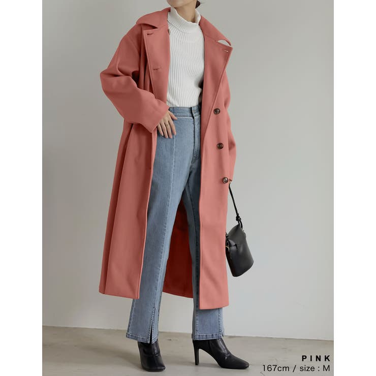 [低身長サイズ有]3WAYフェイクウールロングステンカラーコート | Re:EDIT | 詳細画像2 