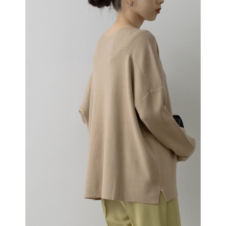 シンプルだからこそシルエットや着心地にこだわって Vネックニットプルオーバー | Re:EDIT | 詳細画像34 