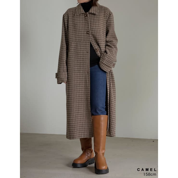 トラックソールで、今季旬のモードな足元に エコレザートラックソールロングブーツ | Re:EDIT | 詳細画像10 