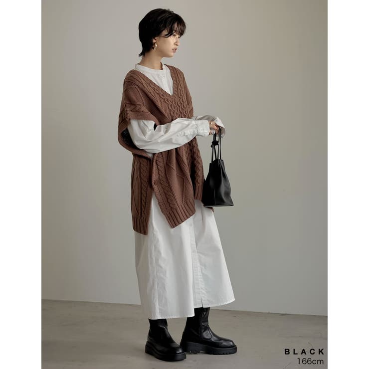 トラックソールで、今季旬のモードな足元に エコレザートラックソールロングブーツ | Re:EDIT | 詳細画像25 