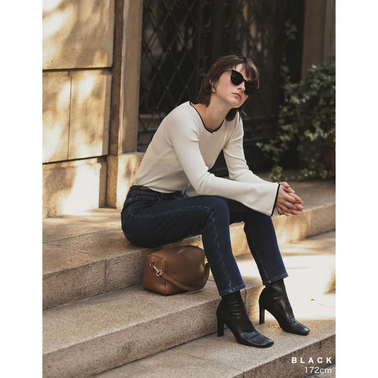 フェイクレザースクエアトゥミドルブーツ | Re:EDIT | 詳細画像9 