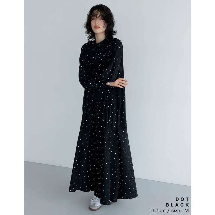 [低身長/高身長サイズ有]ヴィンテージプリントフレアワンピース | Re:EDIT | 詳細画像17 