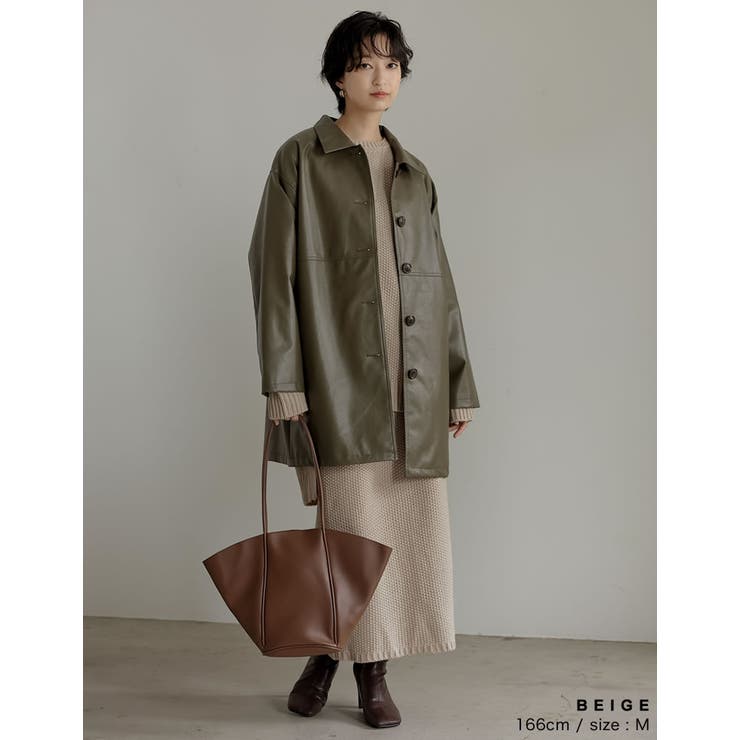 大人のリラックススタイルに [低身長サイズ有]鹿の子編みストレートニットスカート… | Re:EDIT | 詳細画像24 