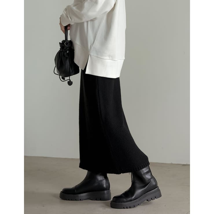 大人のリラックススタイルに [低身長サイズ有]鹿の子編みストレートニットスカート… | Re:EDIT | 詳細画像26 