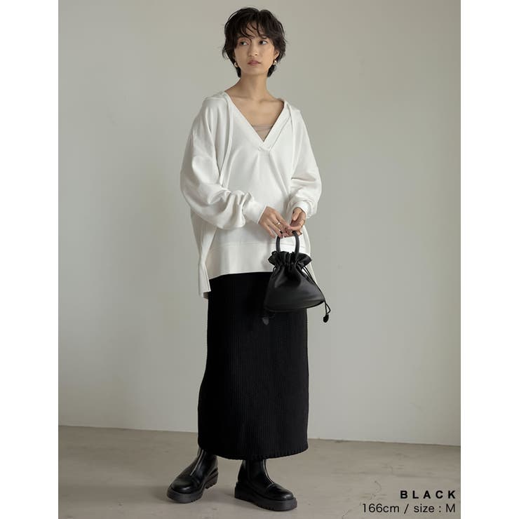 大人のリラックススタイルに [低身長サイズ有]鹿の子編みストレートニットスカート… | Re:EDIT | 詳細画像27 