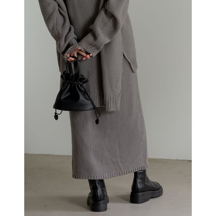 大人のリラックススタイルに [低身長サイズ有]鹿の子編みストレートニットスカート… | Re:EDIT | 詳細画像28 