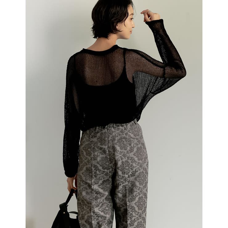 くったり感がトレンドの着こなしに映える シアールーズニットチュニック トップス | Re:EDIT | 詳細画像30 