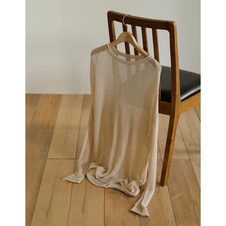 くったり感がトレンドの着こなしに映える シアールーズニットチュニック トップス | Re:EDIT | 詳細画像38 