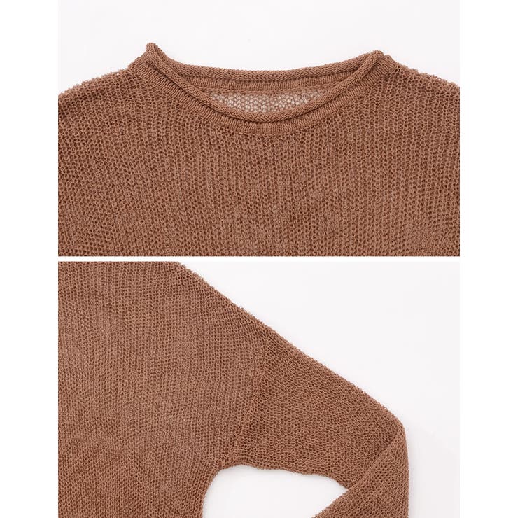 くったり感がトレンドの着こなしに映える シアールーズニットチュニック トップス | Re:EDIT | 詳細画像39 