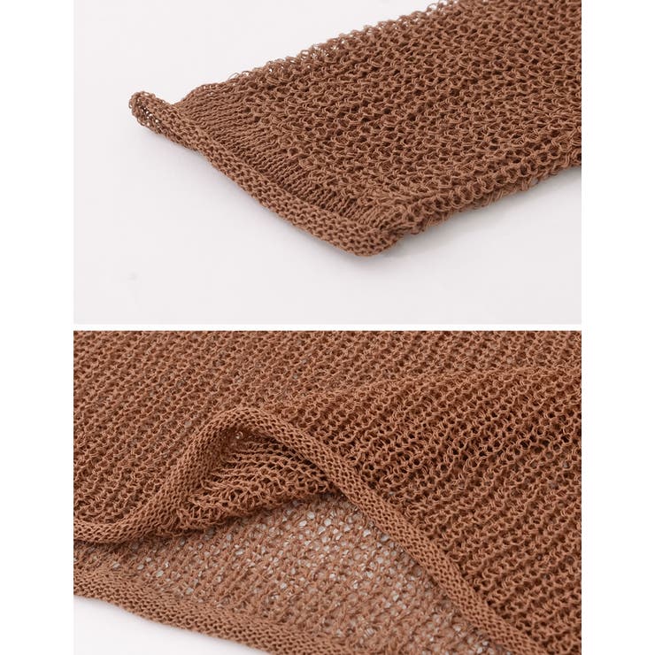 くったり感がトレンドの着こなしに映える シアールーズニットチュニック トップス | Re:EDIT | 詳細画像40 