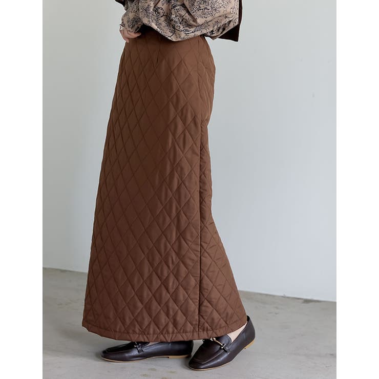 こだわりの洗練されたシルエット キルティングIラインロングスカート スカート | Re:EDIT | 詳細画像11 