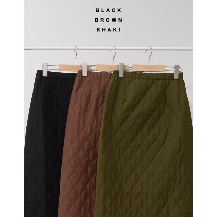 こだわりの洗練されたシルエット キルティングIラインロングスカート スカート | Re:EDIT | 詳細画像2 