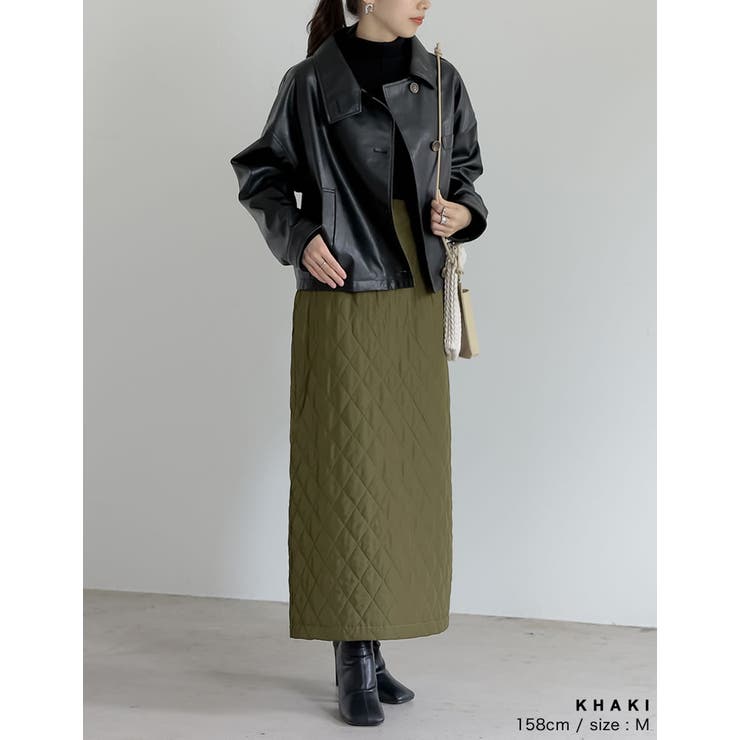 こだわりの洗練されたシルエット キルティングIラインロングスカート スカート | Re:EDIT | 詳細画像7 