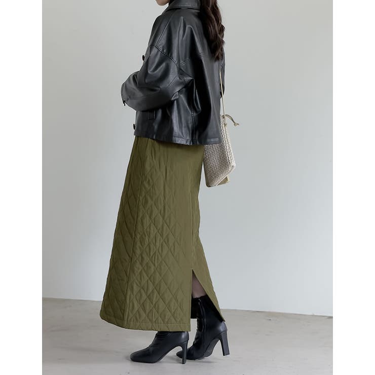 こだわりの洗練されたシルエット キルティングIラインロングスカート スカート | Re:EDIT | 詳細画像8 