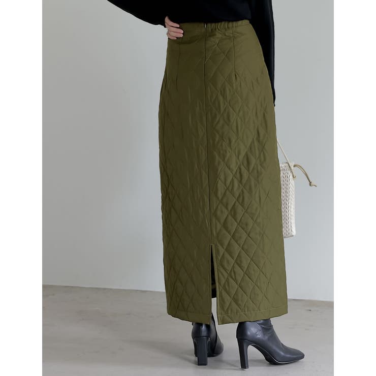 こだわりの洗練されたシルエット キルティングIラインロングスカート スカート | Re:EDIT | 詳細画像9 