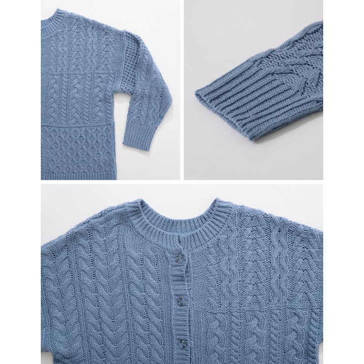 ランダムケーブル柄が目を惹く3WAYカーディガン | Re:EDIT | 詳細画像38 