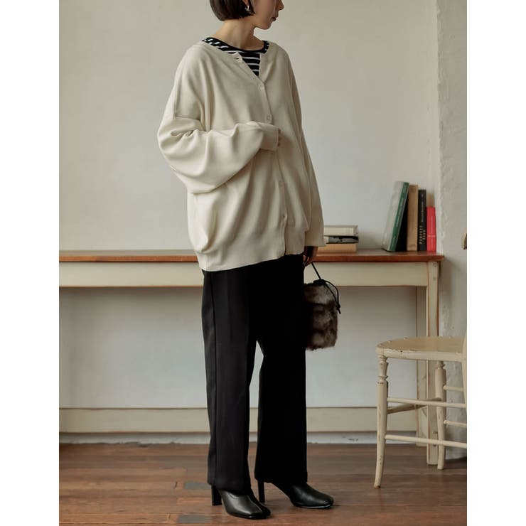 前後2WAYミラノリブニットカーディガン トップス カーディガン | Re:EDIT | 詳細画像10 