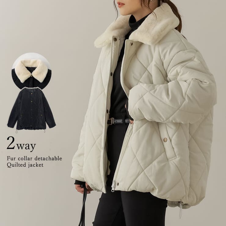 ファー襟がコーデのポイントになるキルトジャケット 品番 Gs Re Edit リエディ のレディース ファッション通販 Shoplist ショップリスト