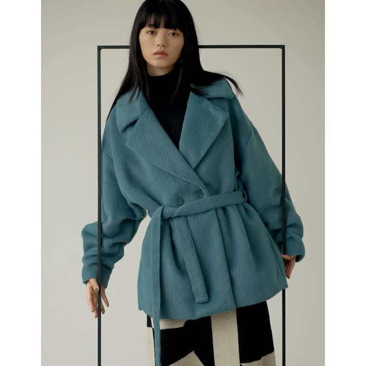 絶妙な抜け感がトレンドライクなシャギーコート[品番：GS000019433