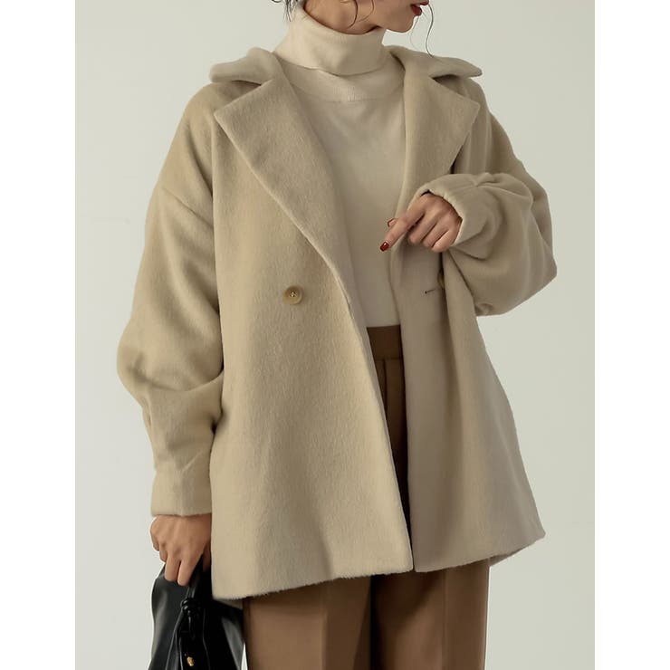 絶妙な抜け感がトレンドライクなシャギーコート[品番：GS000019433