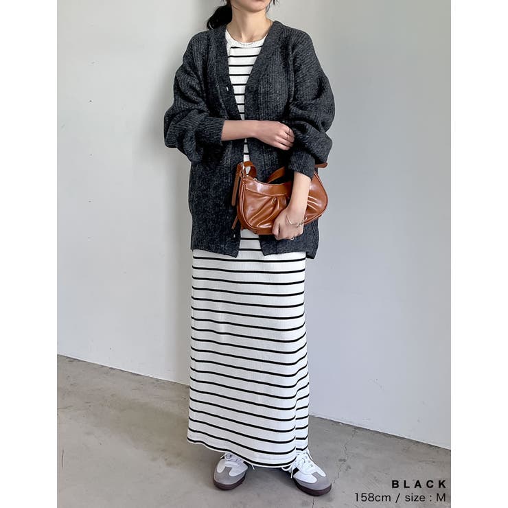 [低身長サイズ有]ビッグシルエットリサイクルMIXニットカラーカーディガン | Re:EDIT | 詳細画像9 