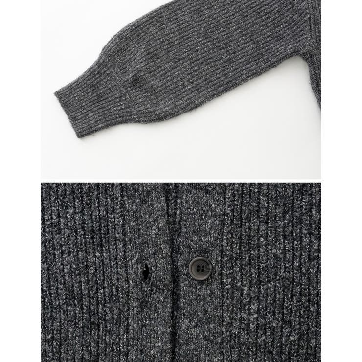 [低身長サイズ有]ビッグシルエットリサイクルMIXニットカラーカーディガン | Re:EDIT | 詳細画像35 