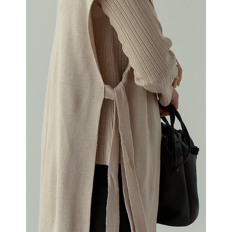 [2点セット]ランダムリブニット×プチハイネックニットベストアンサンブル | Re:EDIT | 詳細画像25 