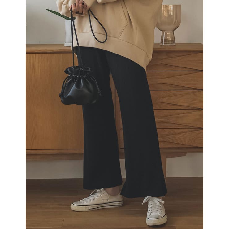 キックフレアリブニットリラックスパンツ パンツ パンツ | Re:EDIT | 詳細画像21 