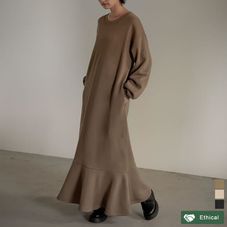 1枚でさまになるマーメイド裏起毛ワンピース 品番 Gs Re Edit リエディ のレディースファッション通販 Shoplist ショップリスト