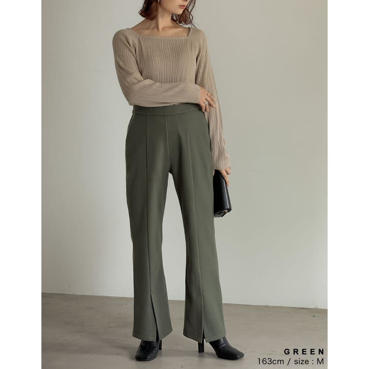 メルトンセンターベンツキックフレアパンツ パンツ パンツ | Re:EDIT | 詳細画像16 