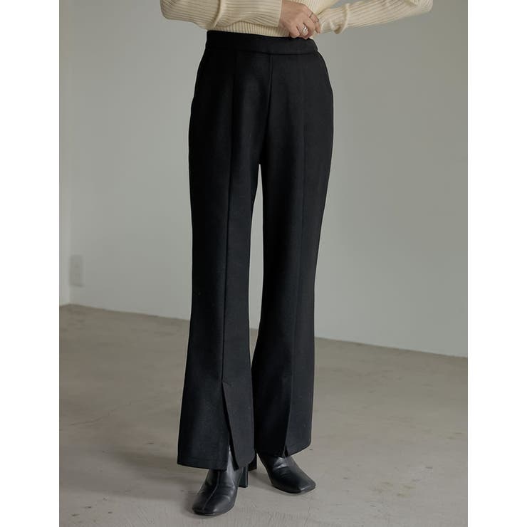 メルトンセンターベンツキックフレアパンツ パンツ パンツ | Re:EDIT | 詳細画像3 