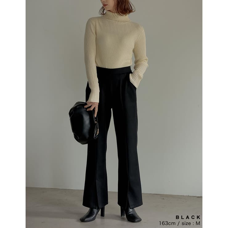 メルトンセンターベンツキックフレアパンツ パンツ パンツ | Re:EDIT | 詳細画像9 