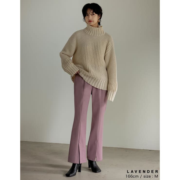 sheller ツイードフレアパンツ osharewalker パンツ レディース ボトムス フレアパンツ 長