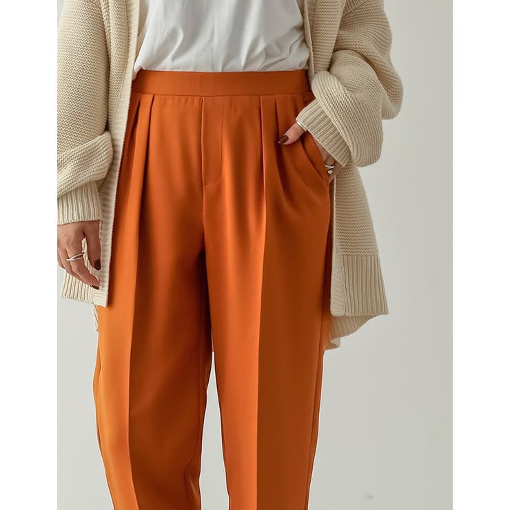 鮮やかカラーで気分も上がる美脚パンツ [低身長 高身長サイズ有]ストレッチツイル… | Re:EDIT | 詳細画像15 