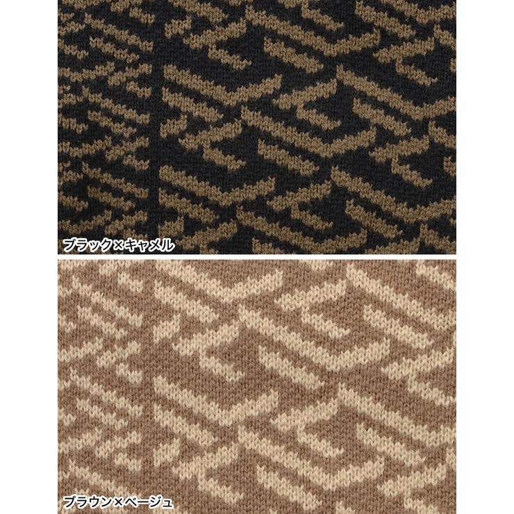 旬の幾何学柄を取り入れたゆったりニットカーディガン | Re:EDIT | 詳細画像19 