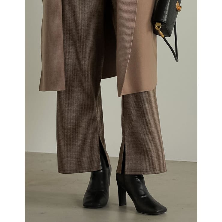 リラックス感のある総柄パンツ 千鳥格子柄 | Re:EDIT | 詳細画像24 