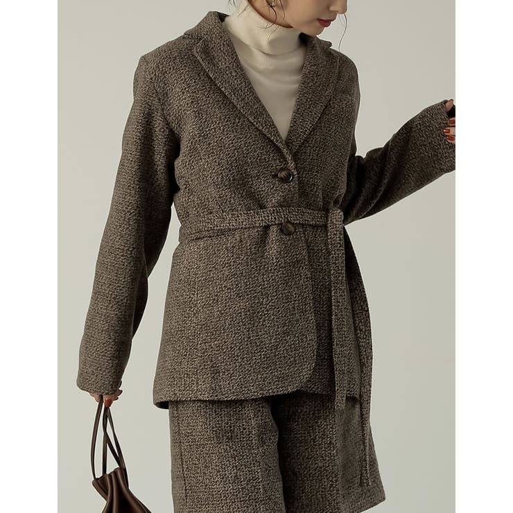 美しい色柄にも注目のツイードジャケット ツイードライクテーラード