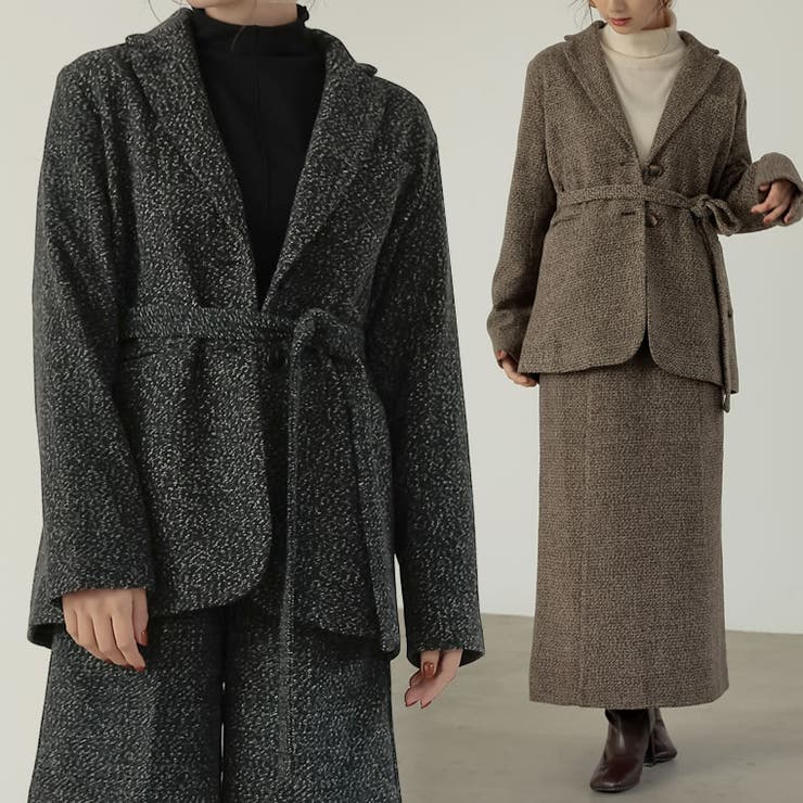 美しい色柄にも注目のツイードジャケット ツイードライクテーラード